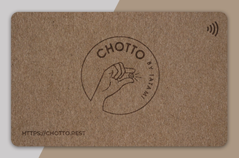 CHOTTO NFC card design